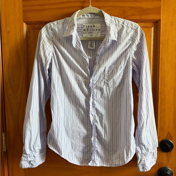 Frank & Eileen Barry Superlux Button Up Women’s Size Small Pink/Blue - Picture 3 of 8